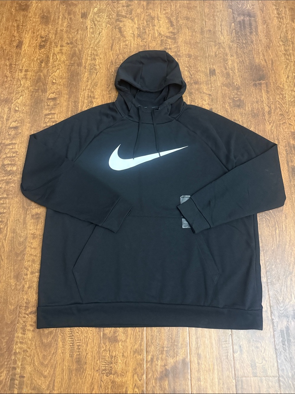 Nike Black Pullover Hoodie with White Swoosh